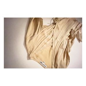 INES DE LA FRESSANGE for UNIQLO - 100% Silk Wrap Dress in Gold